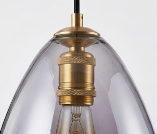 The Alta Smoked Teardrop Pendant: