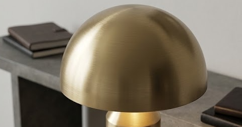 The Meridian Brass Canopy Lamp