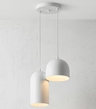 The Wasatch Sculpted Plaster Pendant